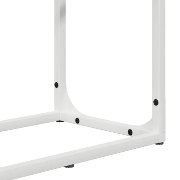 vidaXL Ράφι για καυσόξυλα Λευκό 60x25x100 εκ. Ατσάλι ψυχρής έλασης