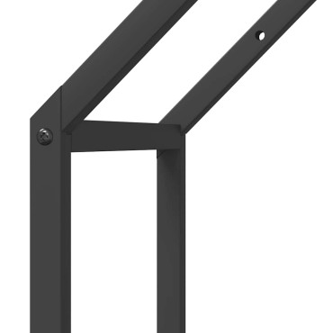 vidaXL Ράφι για καυσόξυλα Μαύρο 40x25x60 εκ. Ατσάλι ψυχρής έλασης