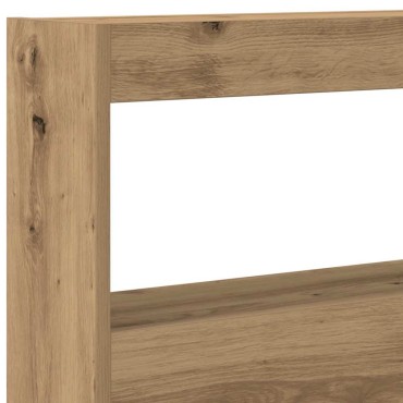 vidaXL Κεφαλάρι με Αποθηκευτικό Χώρο & LED Artisan Δρυς 160x17x102cm 1 τεμ.