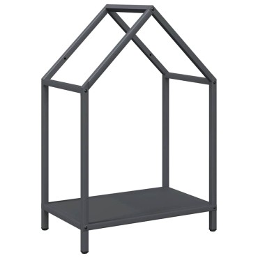 vidaXL Ράφι για καυσόξυλα Ανθρακί 40x25x60 εκ. Ατσάλι ψυχρής έλασης