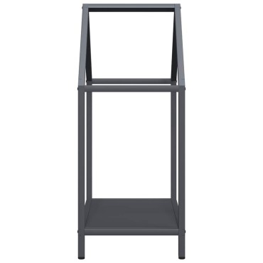 vidaXL Ράφι για καυσόξυλα Ανθρακί 40x25x60 εκ. Ατσάλι ψυχρής έλασης