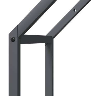 vidaXL Ράφι για καυσόξυλα Ανθρακί 40x25x60 εκ. Ατσάλι ψυχρής έλασης