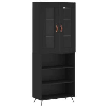vidaXL Ντουλάπι Μαύρο 69,5x34x180cm από Επεξεργασμένο Ξύλο 1 τεμ.