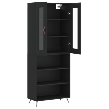 vidaXL Ντουλάπι Μαύρο 69,5x34x180cm από Επεξεργασμένο Ξύλο 1 τεμ.