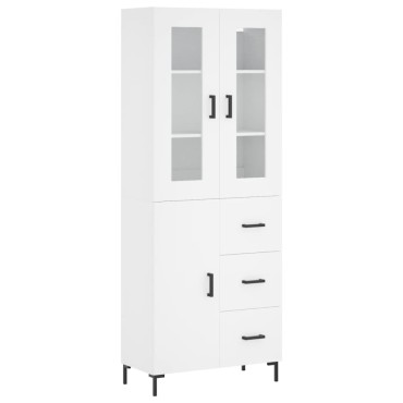 vidaXL Ντουλάπι Λευκό 69,5x34x180cm από Επεξεργασμένο Ξύλο 1 τεμ.