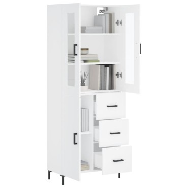 vidaXL Ντουλάπι Λευκό 69,5x34x180cm από Επεξεργασμένο Ξύλο 1 τεμ.