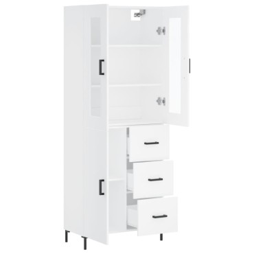 vidaXL Ντουλάπι Λευκό 69,5x34x180cm από Επεξεργασμένο Ξύλο 1 τεμ.