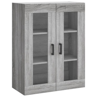 vidaXL Ντουλάπι Γκρι Sonoma 69,5x34x180cm Επεξεργασμένο Ξύλο 1 τεμ.