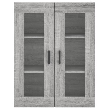 vidaXL Ντουλάπι Γκρι Sonoma 69,5x34x180cm Επεξεργασμένο Ξύλο 1 τεμ.