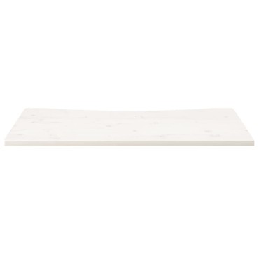 vidaXL Επιφάνεια Γραφείου Λευκή 110x55x2,5 εκ. από Μασίφ Ξύλο Πεύκου