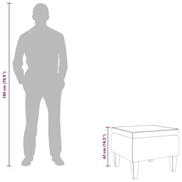 vidaXL Σκαμπό με Ξύλινα Πόδια Μπλε Βελούδινο 52x52x42cm 1 τεμ.