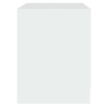 vidaXL Κομοδίνο Λευκό 45x34,5x44,5cm από Μοριοσανίδα 1 τεμ.