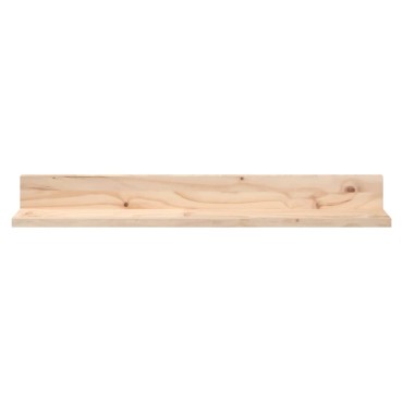 vidaXL Ράφια Τοίχου 2 τεμ. 80x11x9cm από Μασίφ Ξύλο Πεύκου