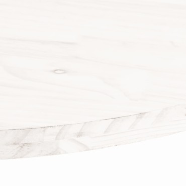 vidaXL Επιφάνεια Τραπεζιού Οβάλ Λευκή 110x55x2,5cm Μασίφ Ξύλο Πεύκου 1 τεμ.