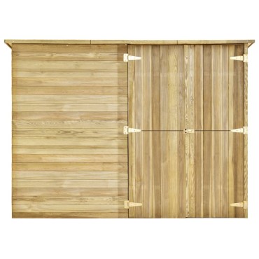 vidaXL Αποθήκη Ποδηλάτων Κήπου 232 x 110 x 170 εκ. από Εμποτισμένο Ξύλο Πεύκου