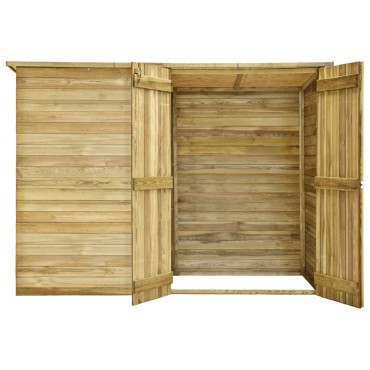 vidaXL Αποθήκη Ποδηλάτων Κήπου 232 x 110 x 170 εκ. από Εμποτισμένο Ξύλο Πεύκου