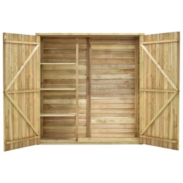 vidaXL Αποθήκη Εργαλείων Κήπου 163x50x171 εκ. Εμποτισμένο Ξύλο Πεύκου