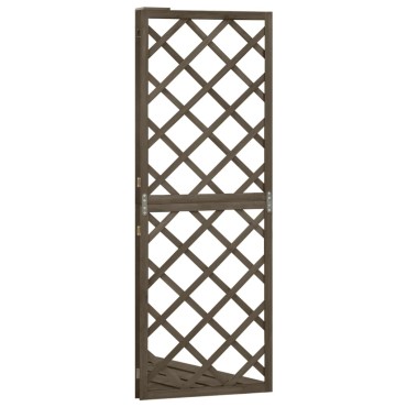 vidaXL Καφασωτό Γωνιακό Γκρι 50 x 50 x 145 εκ. Μασίφ Ξύλο Ελάτης