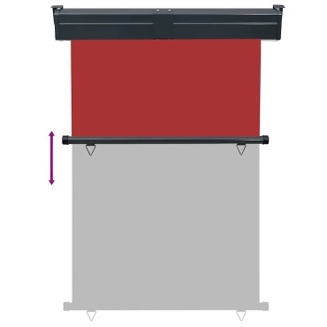 vidaXL Σκίαστρο Βεράντας Πλαϊνό Κόκκινο 125 x 250 εκ.