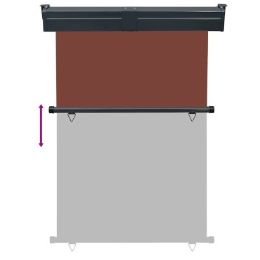 vidaXL Σκίαστρο Βεράντας Πλαϊνό Καφέ 125 x 250 εκ.