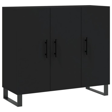 vidaXL Ντουλάπι Μαύρο 90x34x80cm από Επεξεργασμένο Ξύλο 1 τεμ.