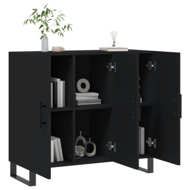 vidaXL Ντουλάπι Μαύρο 90x34x80cm από Επεξεργασμένο Ξύλο 1 τεμ.