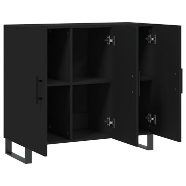 vidaXL Ντουλάπι Μαύρο 90x34x80cm από Επεξεργασμένο Ξύλο 1 τεμ.