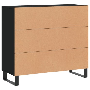 vidaXL Ντουλάπι Μαύρο 90x34x80cm από Επεξεργασμένο Ξύλο 1 τεμ.