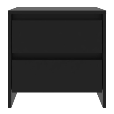 vidaXL Κομοδίνο Μαύρο 45x34,5x44,5cm από Μοριοσανίδα 1 τεμ.