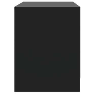 vidaXL Κομοδίνο Μαύρο 45x34,5x44,5cm από Μοριοσανίδα 1 τεμ.
