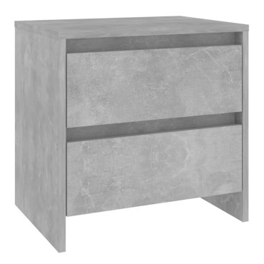 vidaXL Κομοδίνο Γκρι Σκυροδέματος 45x34,5x44,5cm από Μοριοσανίδα 1 τεμ.