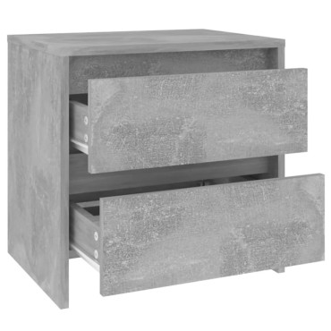 vidaXL Κομοδίνο Γκρι Σκυροδέματος 45x34,5x44,5cm από Μοριοσανίδα 1 τεμ.