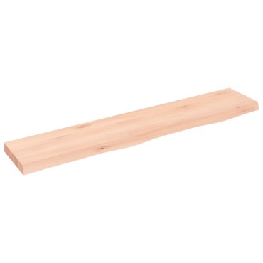vidaXL Ράφι Τοίχου 100x20x4cm από Ακατέργαστο Μασίφ Ξύλο Δρυός 1 τεμ.