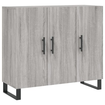 vidaXL Ντουλάπι Γκρι Sonoma 90x34x80cm από Επεξεργασμένο Ξύλο 1 τεμ.