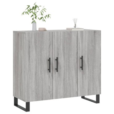 vidaXL Ντουλάπι Γκρι Sonoma 90x34x80cm από Επεξεργασμένο Ξύλο 1 τεμ.