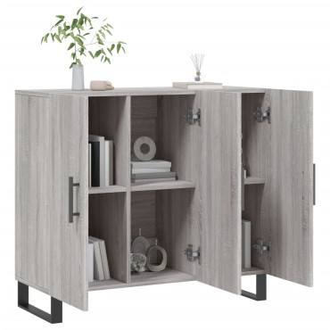 vidaXL Ντουλάπι Γκρι Sonoma 90x34x80cm από Επεξεργασμένο Ξύλο 1 τεμ.