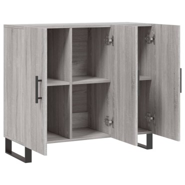 vidaXL Ντουλάπι Γκρι Sonoma 90x34x80cm από Επεξεργασμένο Ξύλο 1 τεμ.