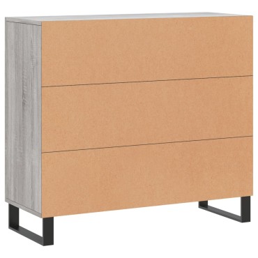 vidaXL Ντουλάπι Γκρι Sonoma 90x34x80cm από Επεξεργασμένο Ξύλο 1 τεμ.