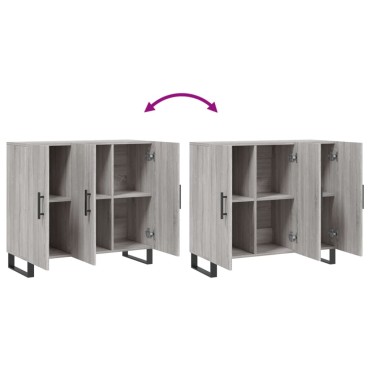 vidaXL Ντουλάπι Γκρι Sonoma 90x34x80cm από Επεξεργασμένο Ξύλο 1 τεμ.