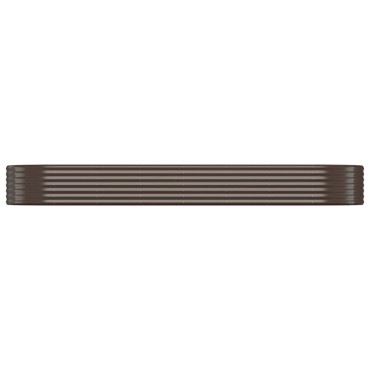 vidaXL Ζαρντινιέρα Καφέ 322x100x36 εκ. Ατσάλι με Ηλεκτρ. Βαφή Πούδρας
