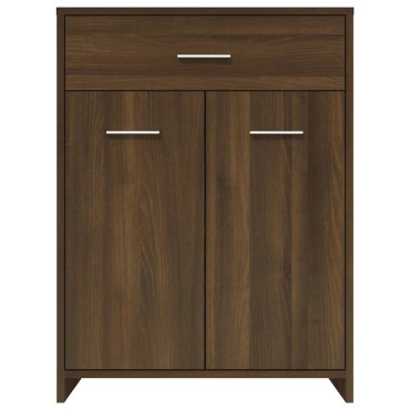 vidaXL Ντουλάπι Μπάνιου Καφέ Δρυς 60x33x80cm Επεξεργασμένο Ξύλο
