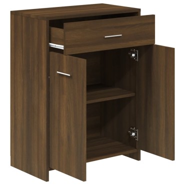 vidaXL Ντουλάπι Μπάνιου Καφέ Δρυς 60x33x80cm Επεξεργασμένο Ξύλο