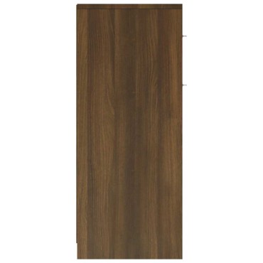 vidaXL Ντουλάπι Μπάνιου Καφέ Δρυς 60x33x80cm Επεξεργασμένο Ξύλο