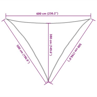 vidaXL Πανί Σκίασης Κόκκινο 5 x 5 x 6 μ. από HDPE 160 γρ./μ²