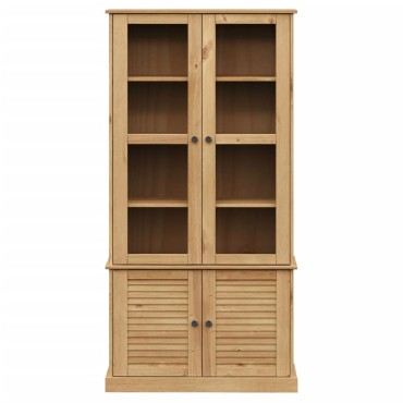 vidaXL Βιτρίνα VIGO 85x35x170cm από Μασίφ Ξύλο Πεύκου 1 τεμ.