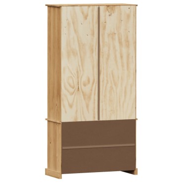 vidaXL Βιτρίνα VIGO 85x35x170cm από Μασίφ Ξύλο Πεύκου 1 τεμ.