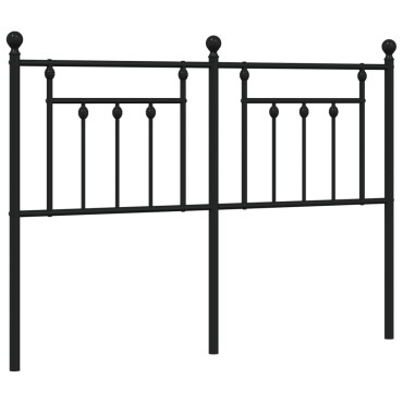 vidaXL Κεφαλάρι Μαύρο Μεταλλικό 146x3x97cm 1 τεμ.