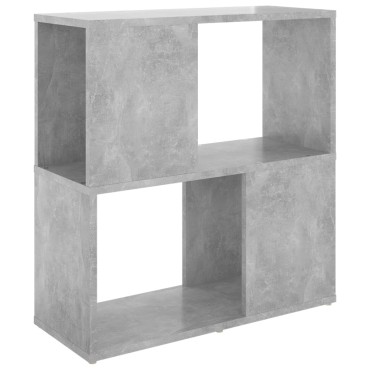 vidaXL Βιβλιοθήκη Γκρι Σκυροδέματος 60x24x63cm από Μοριοσανίδα 1 τεμ.
