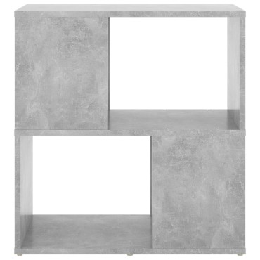 vidaXL Βιβλιοθήκη Γκρι Σκυροδέματος 60x24x63cm από Μοριοσανίδα 1 τεμ.