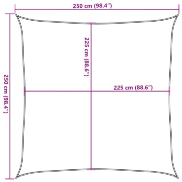 vidaXL Πανί Σκίασης Ανοιχτό Πράσινο 2,5 x 2,5 μ. από HDPE 160 γρ./μ²